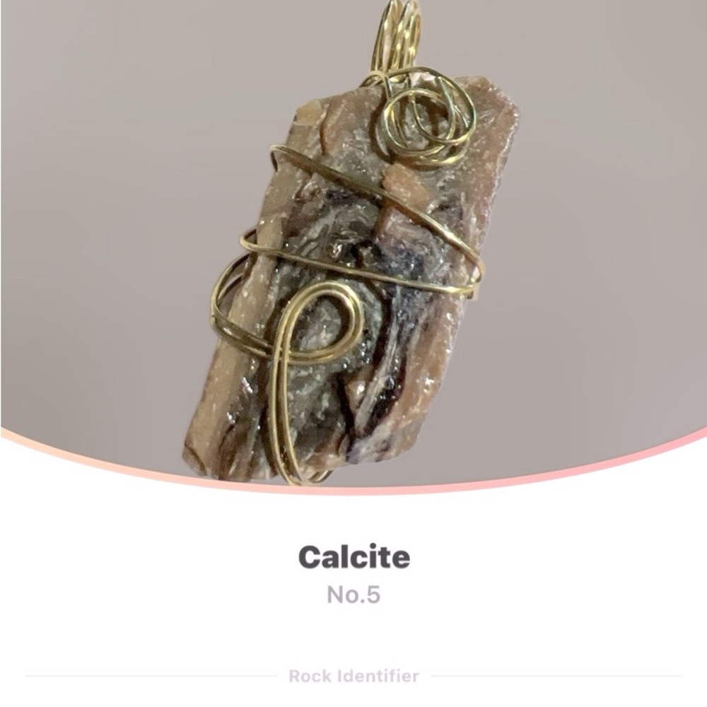 Raw Calcite Stone Pendant